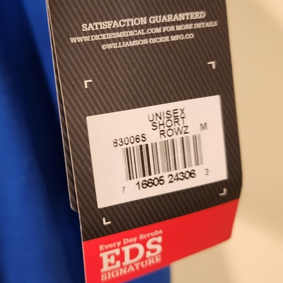DICKIES women's royal blue scrubs pants size M short NWT - Picture 3 of 10